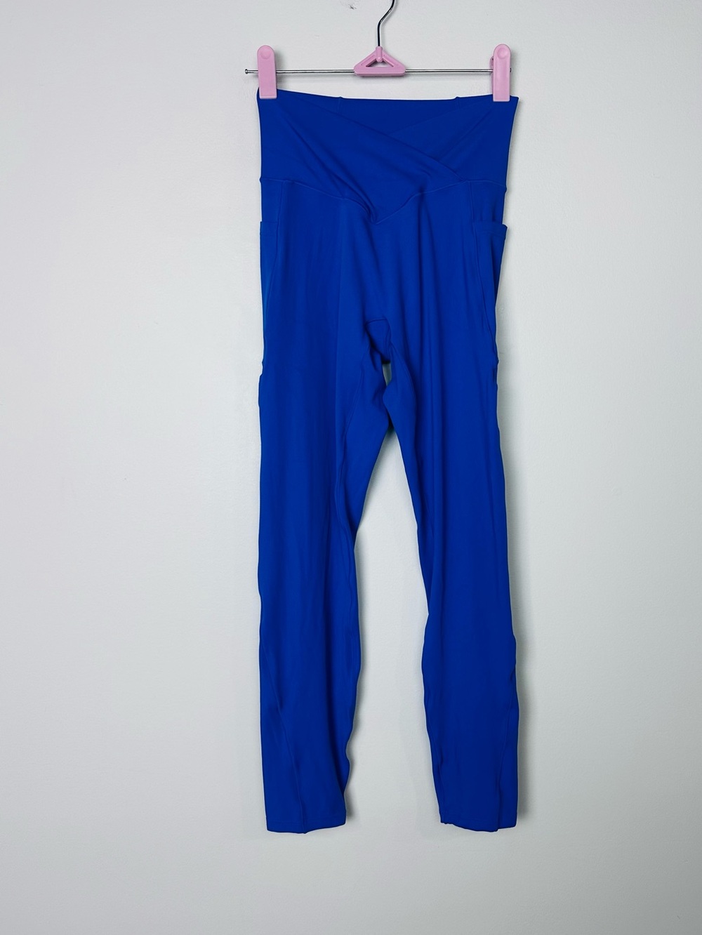 HALARA Crossover Pocket Plain Leggings Beaucoup Blue Size Small